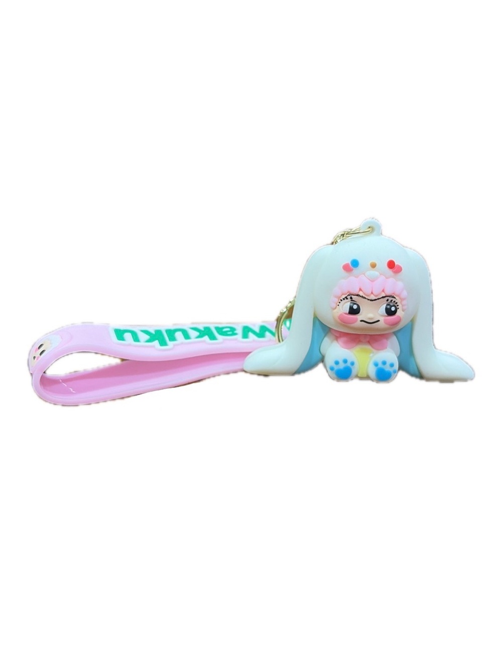NWOT Wakuku Doll Keychain - White